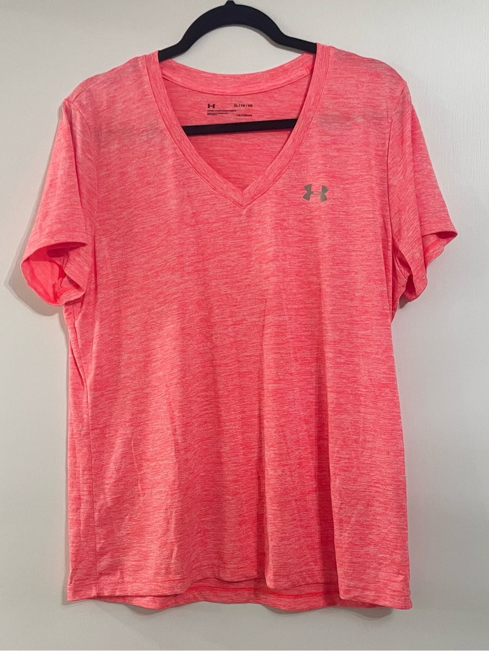 Under Armour womens V-Neck Short Sleeve Tee - Coral